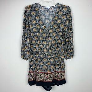 DR2 by Daniel Rainn Aztec Print Romper Sz M